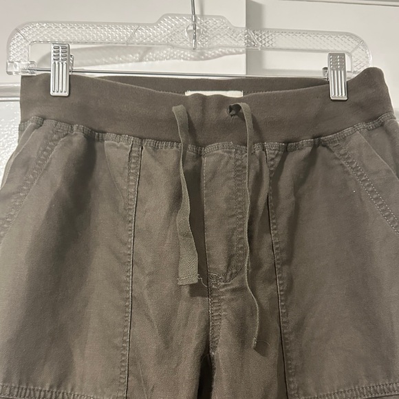 TNA Army Green Cargo Jogger Pants Size Small Women’s Linen Blend - Picture 4 of 11